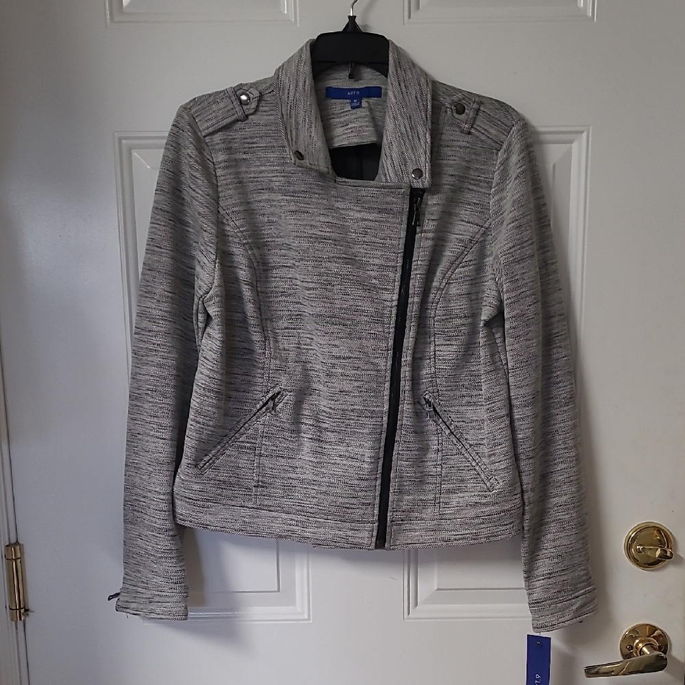 Apt. 9 Women's Gray Textured Blazer